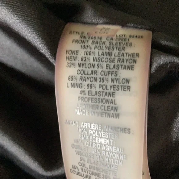 ELIE TAHARI XS lamb leather inserts jacket . - Picture 9 of 9